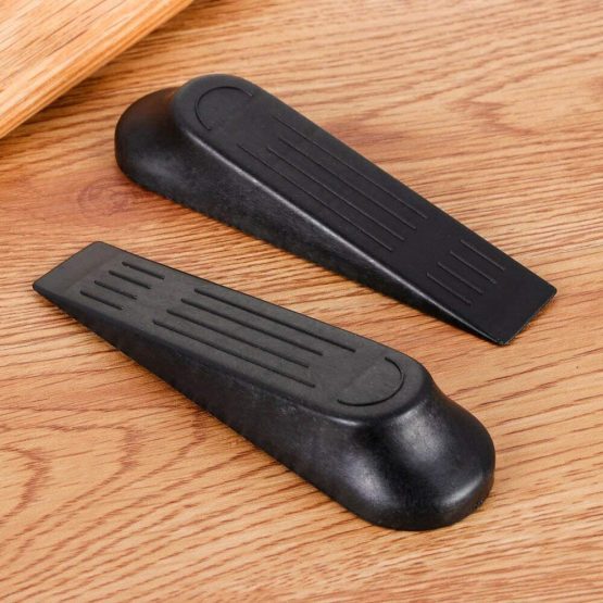 fiXte® 5 Pack Door Stoppers Door Wedges Door Stop Wedges (Black) - Image 2