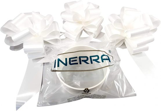 INERRA Wedding Car Decoration Kit - 3 x Large Pre-Assembled 7” Bows with 14-Loops and 7 Metres of Ribbon – With Colour Match (White) - Image 2