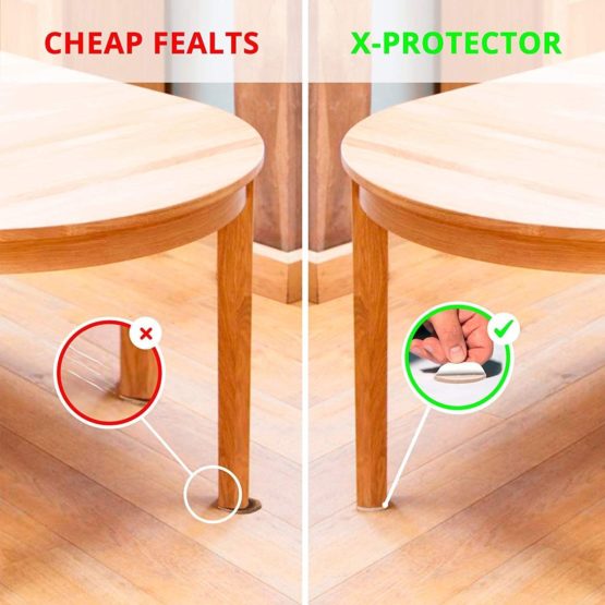 Furniture Pads Floor Protectors X-PROTECTOR 235 PCS - Felt Pads for Chair Legs - Premium Furniture Felt Pads for Furniture Feet - Huge Quantity Floor Protector Pads - Protect Your Wood Floors! (Beige) - Image 4