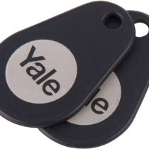 Yale P-YD-01-CON-RFIDT-BL Smart Door Lock Key Tags, Black, Pack of 2