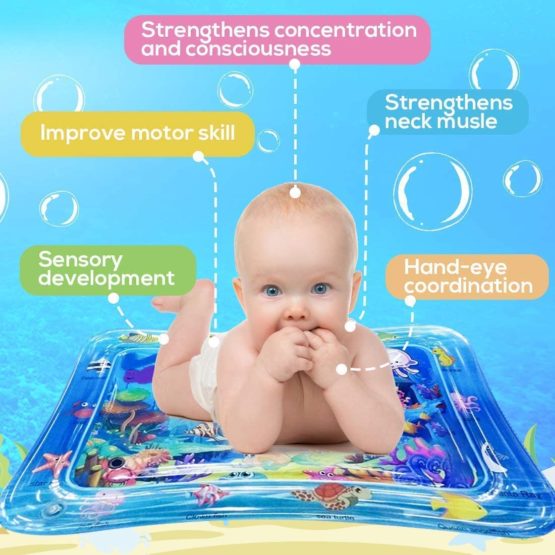 Wendergo Tummy Time Water Mat Inflatable Play Mat Perfect Sensory Toys for Baby Early Development Activity Centers Infants & Toddlers 3 6 9 Months Newborn Girls Boys - Image 2