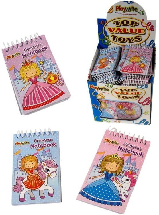 12 Princess Mini Spiral Notebooks for Children's Birthday Party Loot Bags