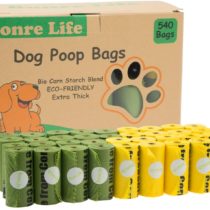 Bonre Life-Dog Poop Bags-540 BioBags,Super Strong,Extra Thick,Leak Proof Dog Waste Bags Made from Corn Starch,Biodegradable Dog Poo Bags
