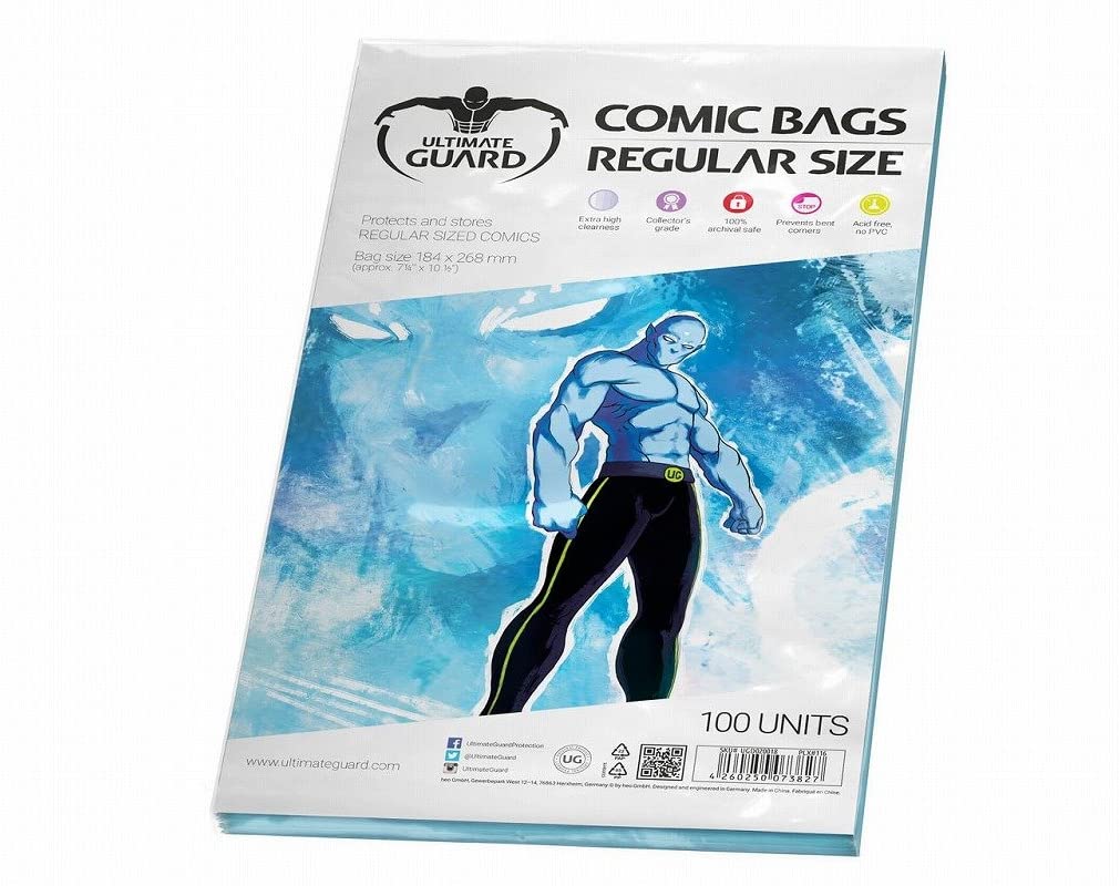 Ultimate Guard Comic Bags (Regular, Transparent), clear, 268 x 184 - Image 2