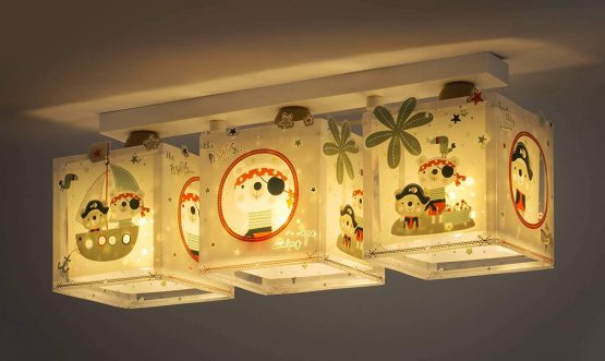 Dalber Children's Ceiling Lamp 3 Lights The Pirates, Multi-Colour - Image 3
