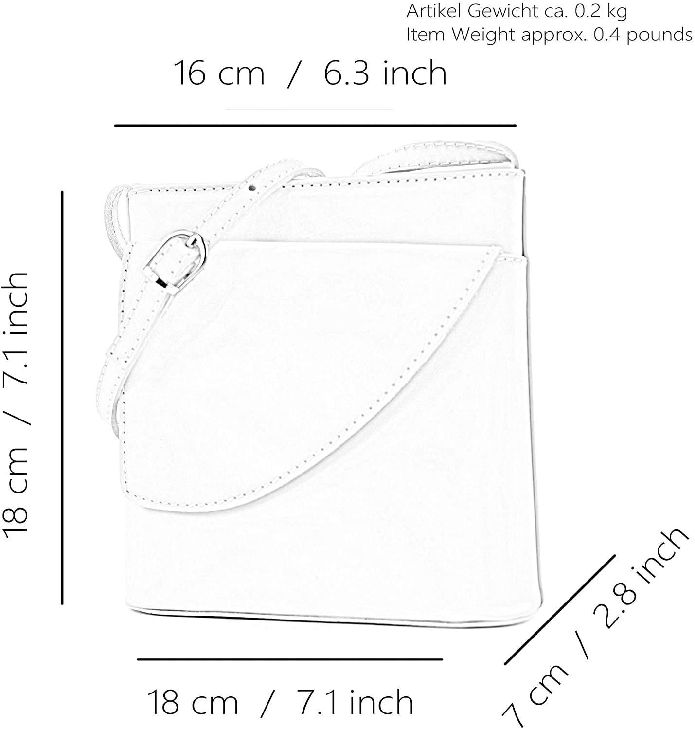 Italian women's bag handbag shoulder bag carrying bag small satchet D17 - Image 4