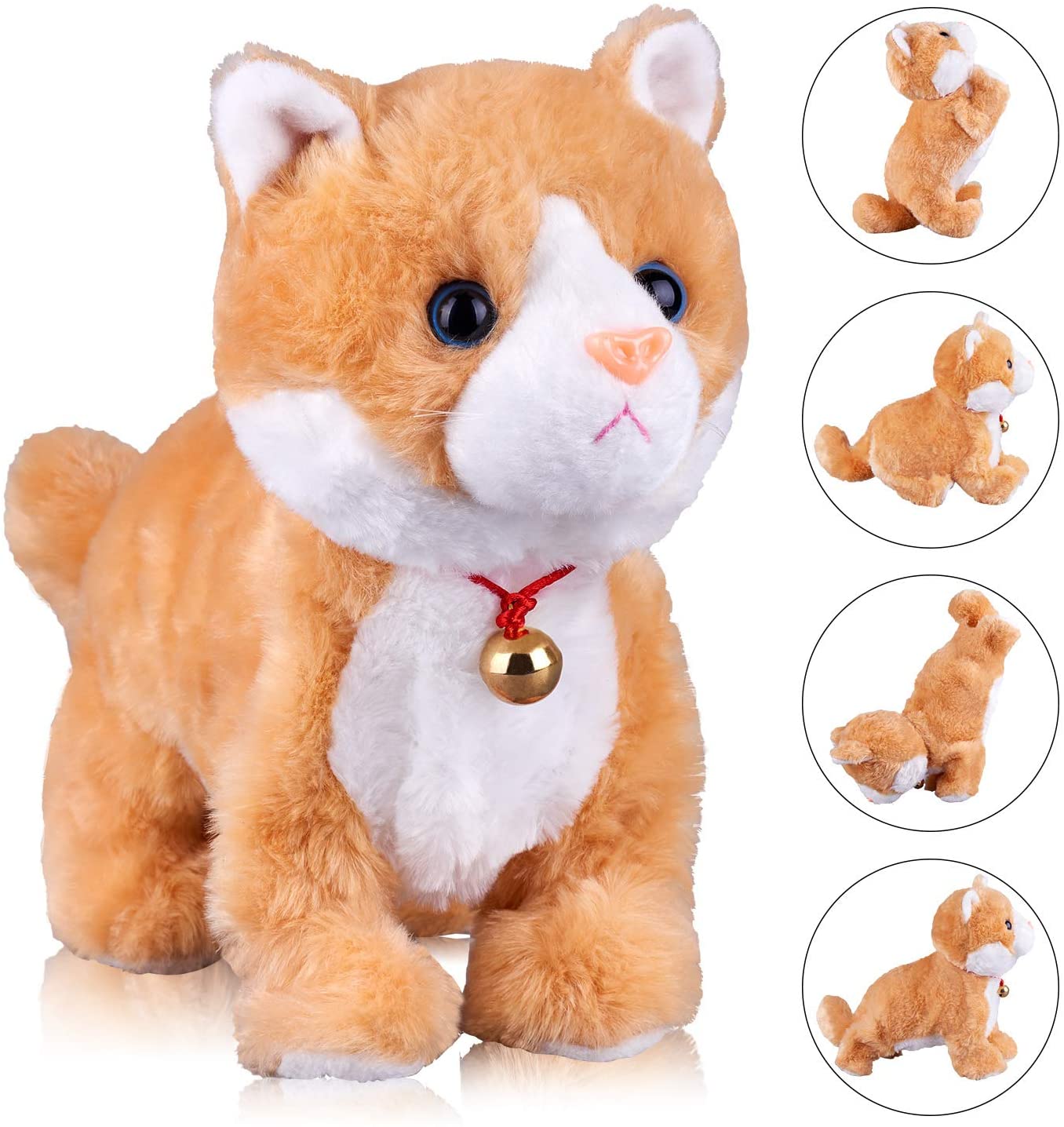 Animated stuffed outlet cats