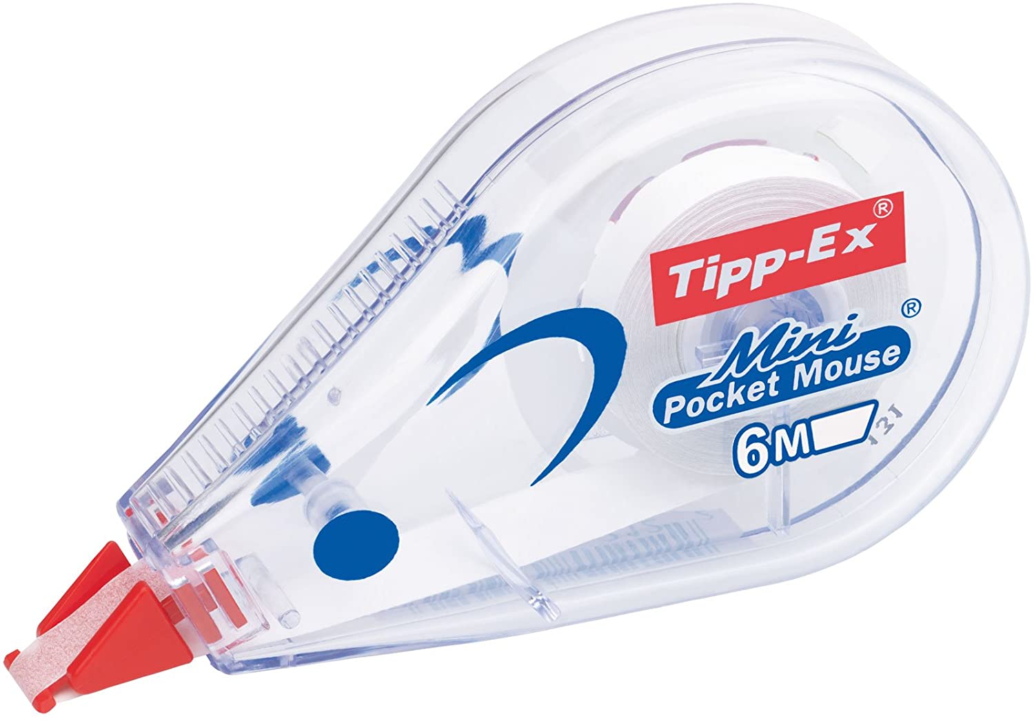 Bic Tipp-Ex Pocket Mini Pocket-Mouse Correction Tapes, With 6M-Long of Extra Tear-Resistant Plastic Tape, Pack of 2, White - Image 3