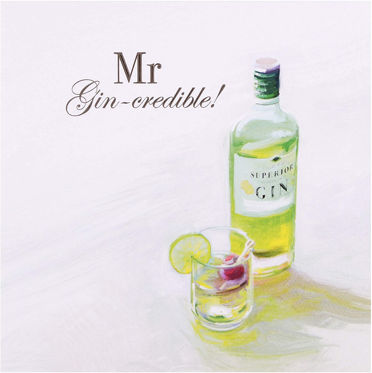 Hallmark Mr Gin-Credible Card 'Father's Day, Birthday, Anniversary' - Medium, 16cm x 16cm - Image 2