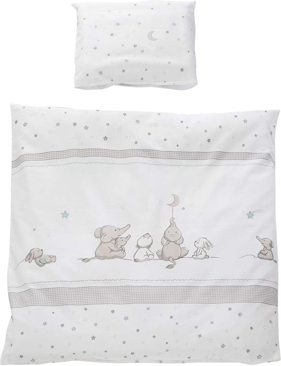 roba Happy Circus 1490S170 2-Piece Baby Bedding Set 80 x 80 cm (Duvet and Pillow) 100% Cotton Multi-Coloured