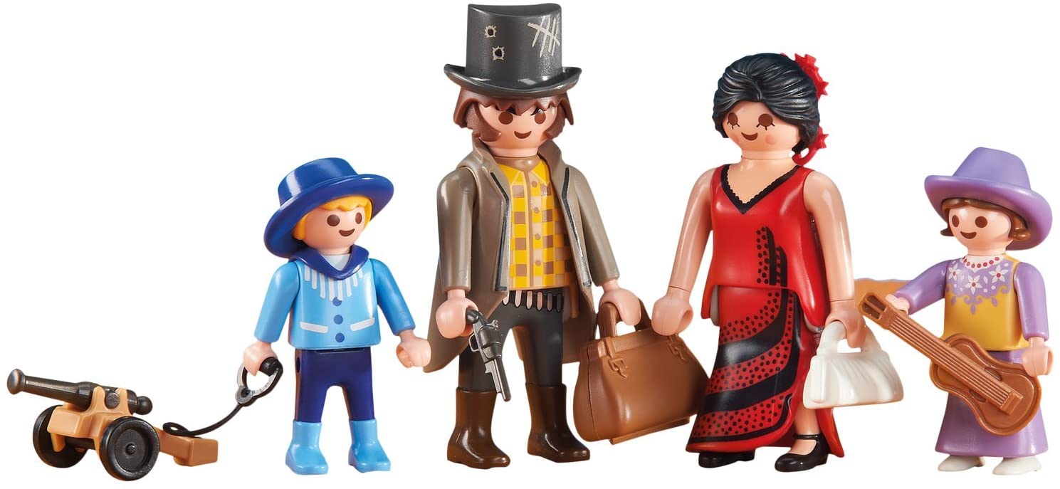 Playmobil - 6323 - Famille Cowboys - Nouveauté 2014 - Emballage Plastique, pas de boîte, Brown