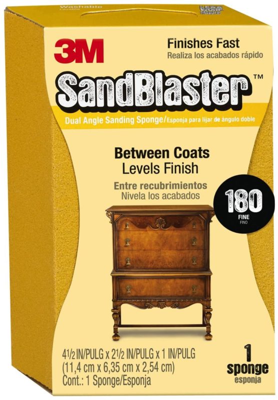 3M SandBlaster 9564 P150 SandBlaster Fine Dual Angle Sanding Sponge Between Coats -(Pack of 1)