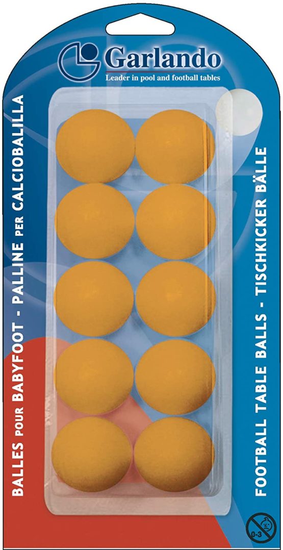 Garlando Unisex's Standard Table Football Balls Foosballs, Orange, 33.1 mm
