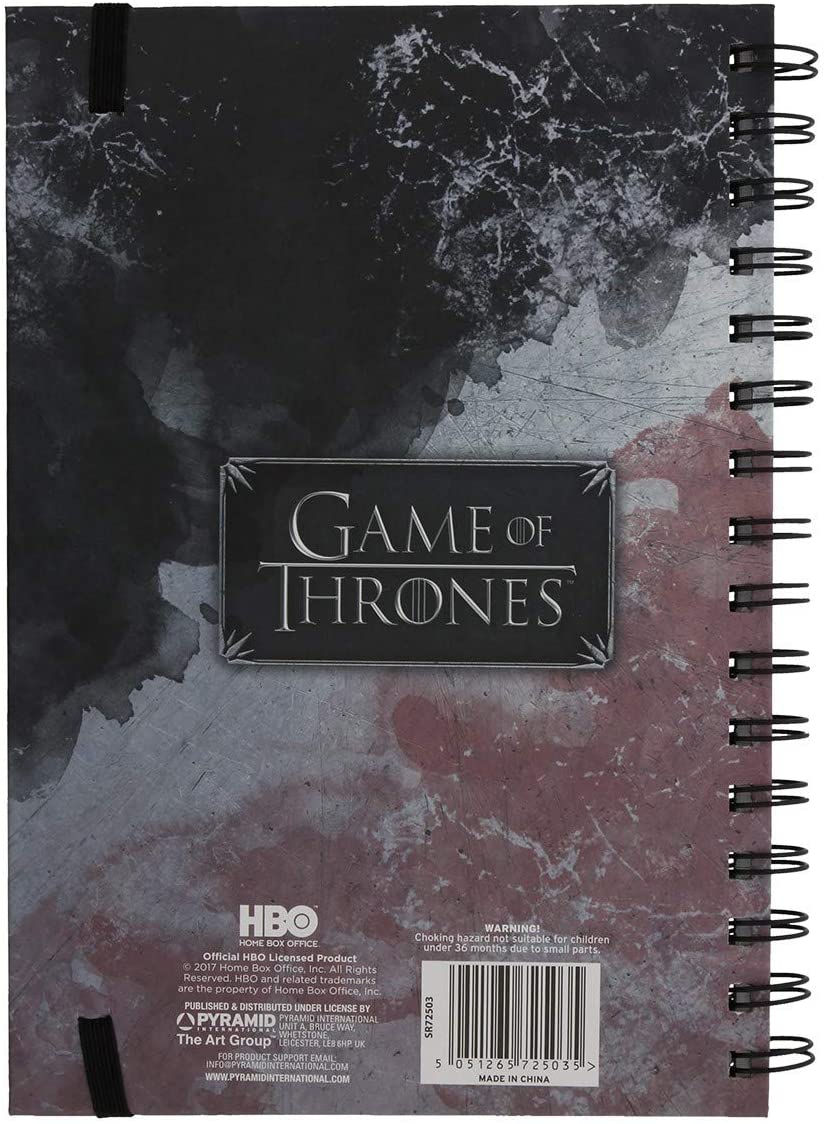 Game of Thrones Journal Notebook (Stark & Targaryen Design) Wiro Notebooks A5, Note Book and Notepads A5 - Image 2