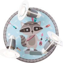 Elobra Little Indians Oskar Children's Wall and Ceiling Light, Wood, 40 W, Brown