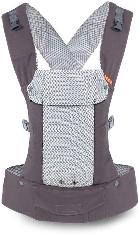 Beco Gemini Baby Carrier - Cool Dark Grey, Sleek and Simple 5-in-1 All Position Backpack Style Sling for Holding Babies, Infants and Child from 7-35 lbs Certified Ergonomic