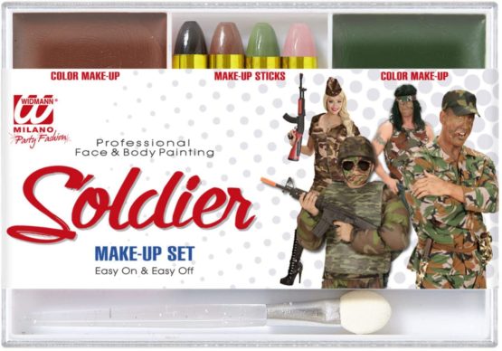 WIDMANN ? Set Makeup Soldier Unisex-child, vd-wdm02412, One Size