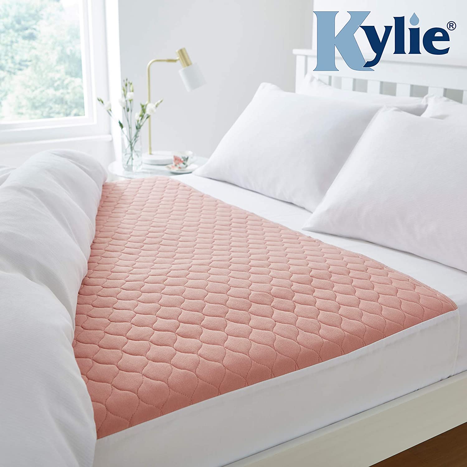 Kylie Premium Bed Pads, Pink, Double Bed 4 Litre (139 x 91cm) - Image 2
