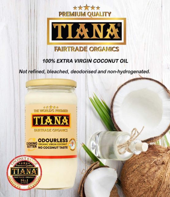 TIANA® Fairtrade Organics Pure Virgin Coconut Cooking Butter 750ml | Odourless Virgin Coconut Oil | No Coconut Taste | Premium Qquality and Purity | Use for All Cooking and Baking - Image 4