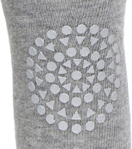 GoBabyGo Original Non-Slip Baby Crawling Tights | Anti-Slip Crawling Support for Active Children | Cottonstretch | 6-12m (74-80cm) | Grey Melange - Image 3