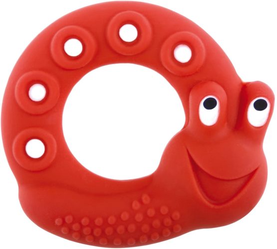 MAM Friends – Lucy the Snail, Developmental Toy Stimulates Baby's Senses, 100 Percent Natural Rubber Baby Ring, One of Four Educational Newborn Baby Toys, Suitable for 2+ Months