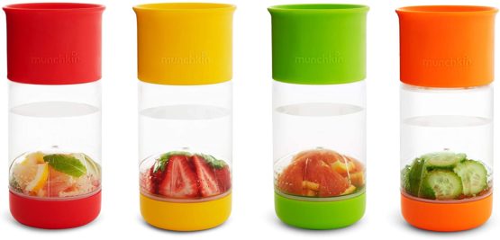 Munchkin Miracle 360 Fruit Infuser Sippy Cup, 14 oz/414 ml, Yellow - Image 2