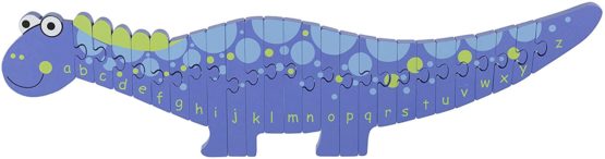 Orange Tree Toys Dinosaur Wooden Alphabet Puzzle,
