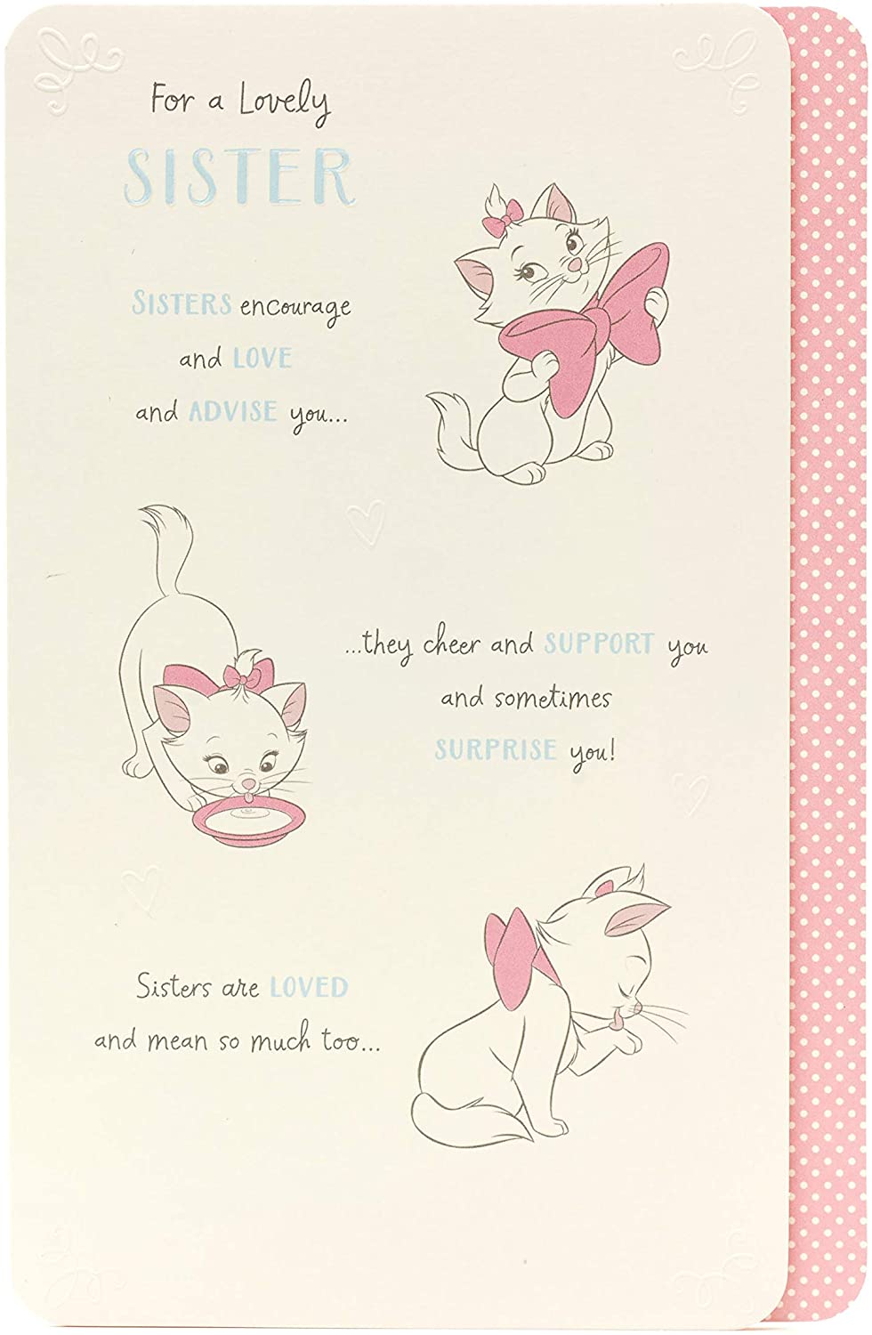 Sister Birthday Card - Birthday Card for Her - Disney Birthday Card - Aristiocats Birthday Card, Multi, 149mm x 229mm