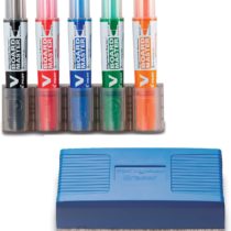 Pilot V Board Master Whiteboard Kit Markers Pens Magnetic Eraser Pen Holder