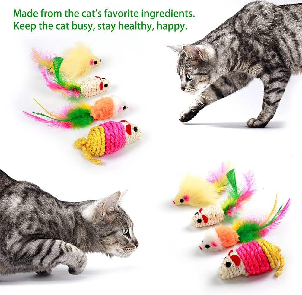 GaiusiKaisa Cat Toys, 23Pcs Interactive Toys for Indoor Cat & Kitten with Feather Wand, Catnip Fish, Matatabi Sticks - Image 2