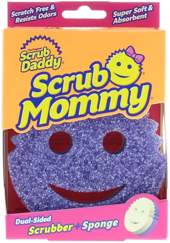 Scrub Daddy SMVI Dual Texture Changing Scrubber Kitchen Super Absorbent Sponge Side-Scrub Mommy (Violet)