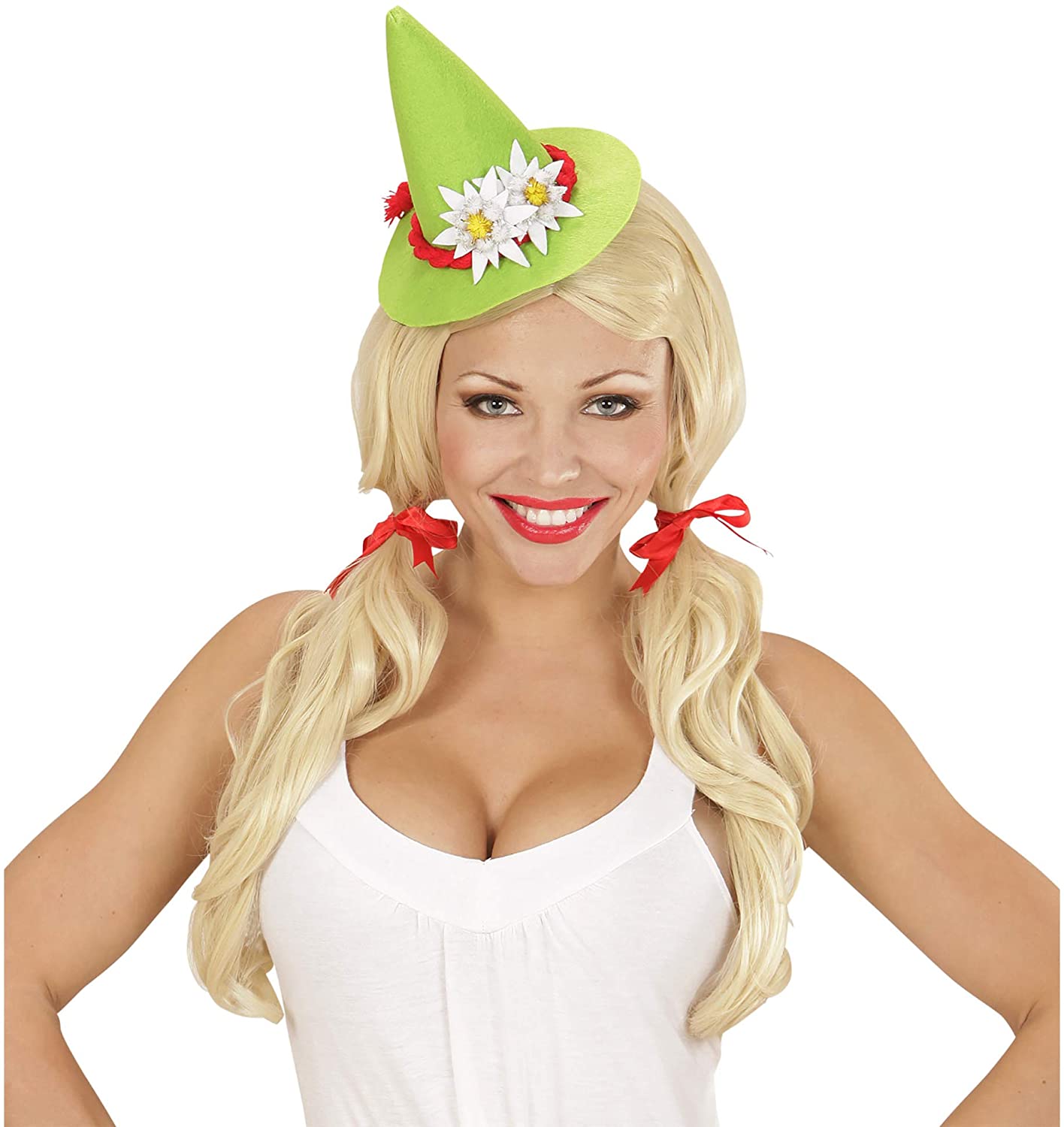 Widmann ? Bavarian Mini Hat with Edelweiss Green - Image 2
