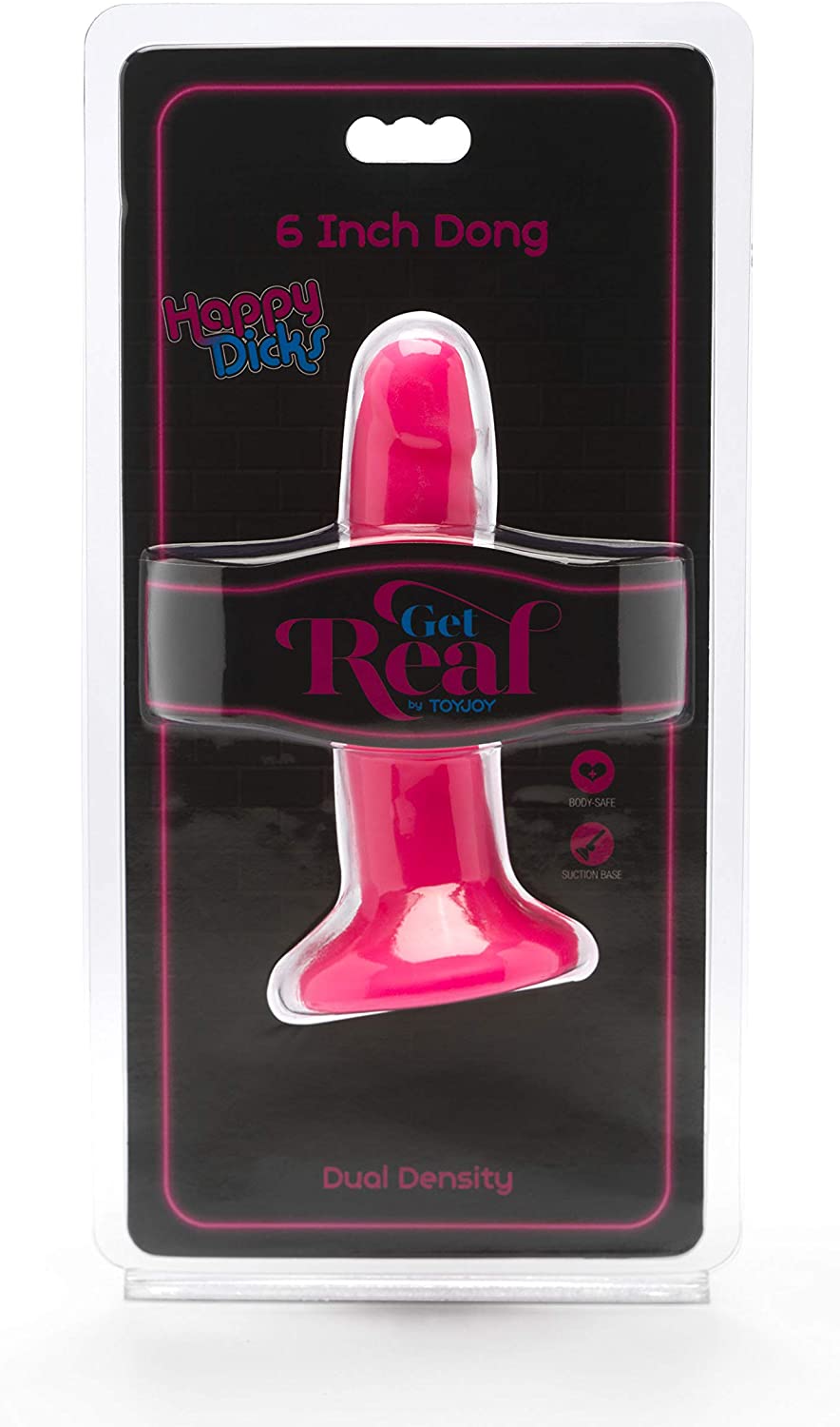 ToyJoy Happy Dicks Dong 6 Inch, Pink - Image 2