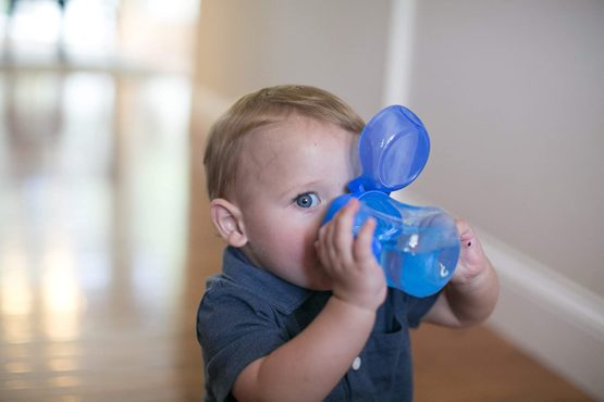 Dr Brown's Soft Spout Toddler Cup with Handles, Blue - Image 3