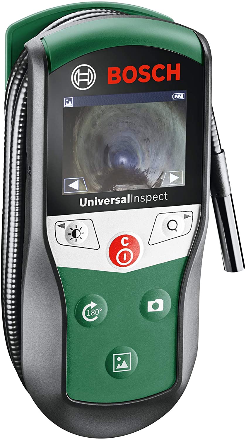 Bosch inspection camera UniversalInspect (diameter 8mm endoscope camera for color images with flexible 0.95m length and integrated memory function)