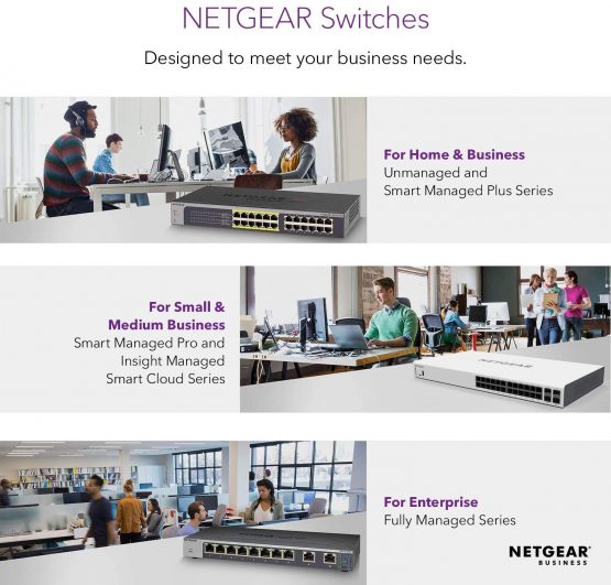NETGEAR 8-Port Gigabit Ethernet Smart Managed Plus Switch (GS908E) - Desktop Housing with Integrated Cable Management, 2 x USB Charging Ports, and Fanless Design for Quiet Operation - Image 4