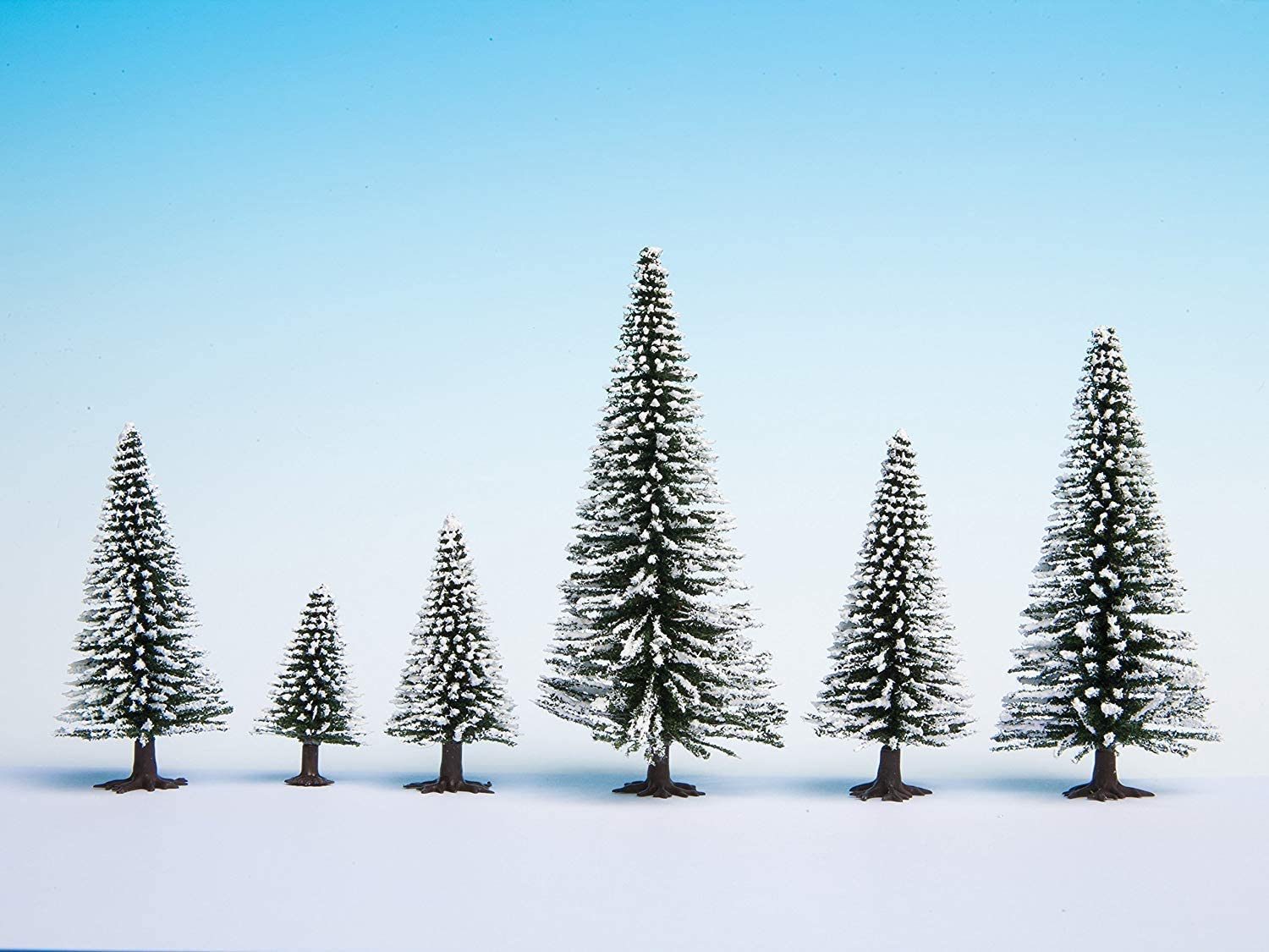 Noch 26828 5-14 cm Model Snow Fir Trees (25-Piece), Sortiert