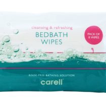Carell CBB8 Bed Bath Wipes - Easy to use, Containing Aloe Vera - Dermotologically Tested, Alcohol-Free - Pack of 8 Wipes