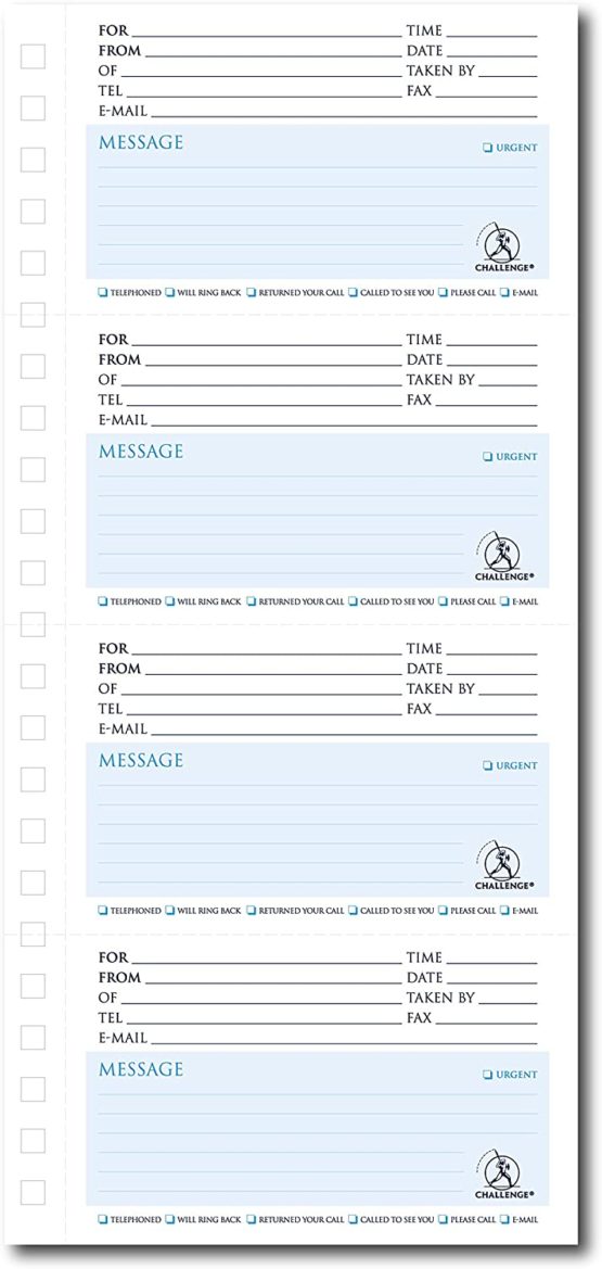 Challenge Carbonless Wirebound Telephone Message Book - Image 4