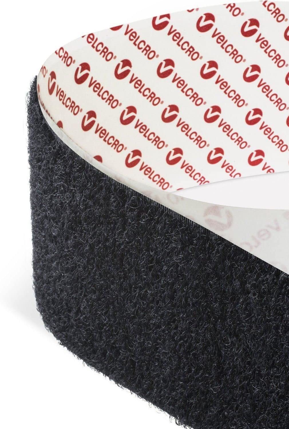 Black 20mm Velcro® Brand Self Adhesive Velcro Tape Hook and Loop Sticky Fastener PS14 (1m Hook+1m Loop)