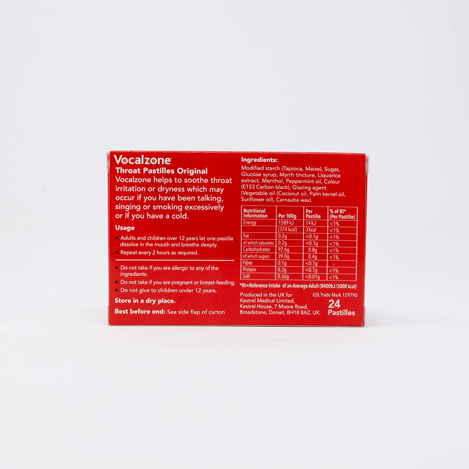 Vocalzone Throat Pastilles, Original 24 - Image 2