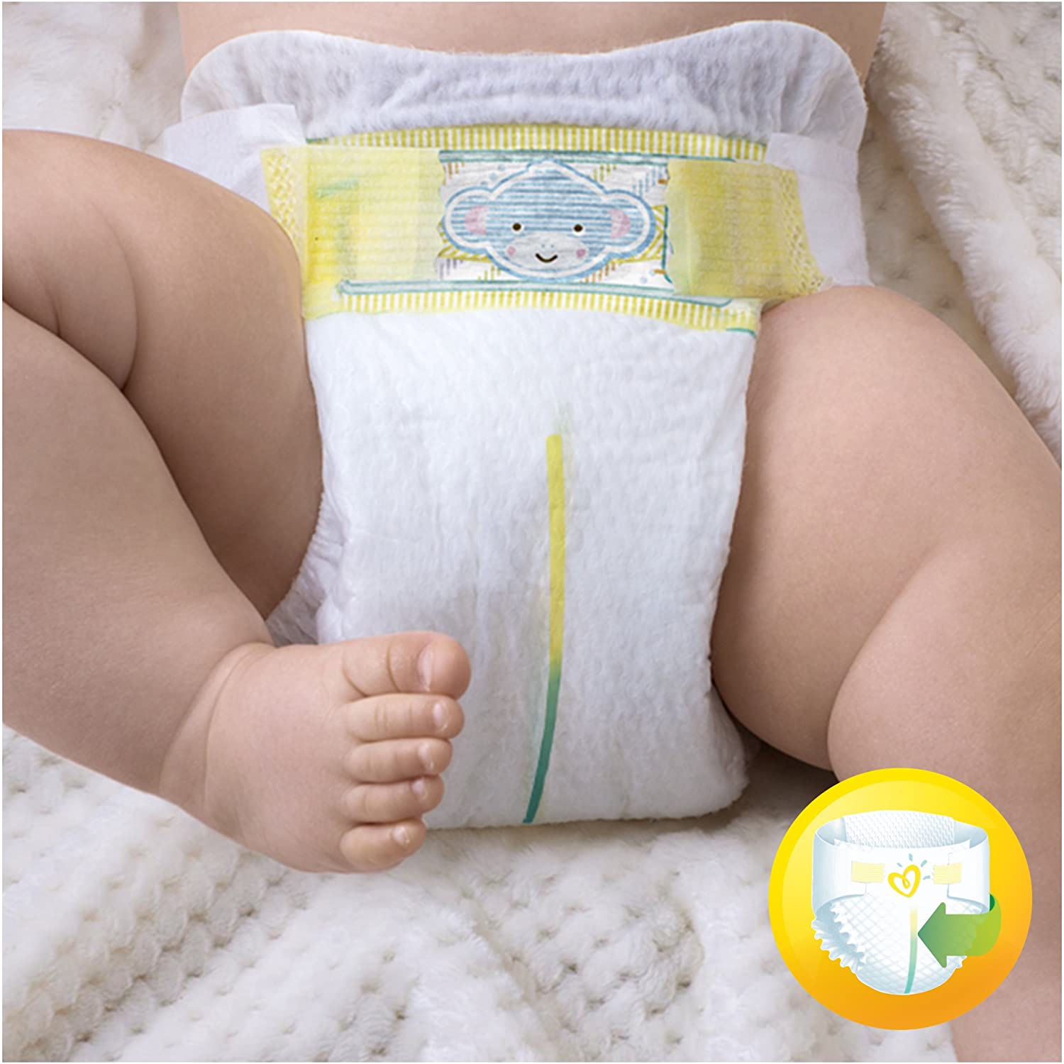 PAMPERS New Baby size 0 (1-2,5 kg) - Pack of 24 nappies, Blue - Image 2