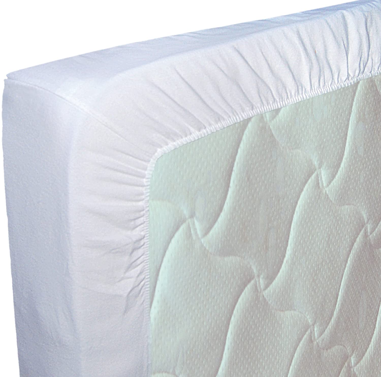 Night of the Vosges 201912 Molton Mattress Cover 100% Organic Cotton White 140 x 190 cm, 140x190x cm - Image 2
