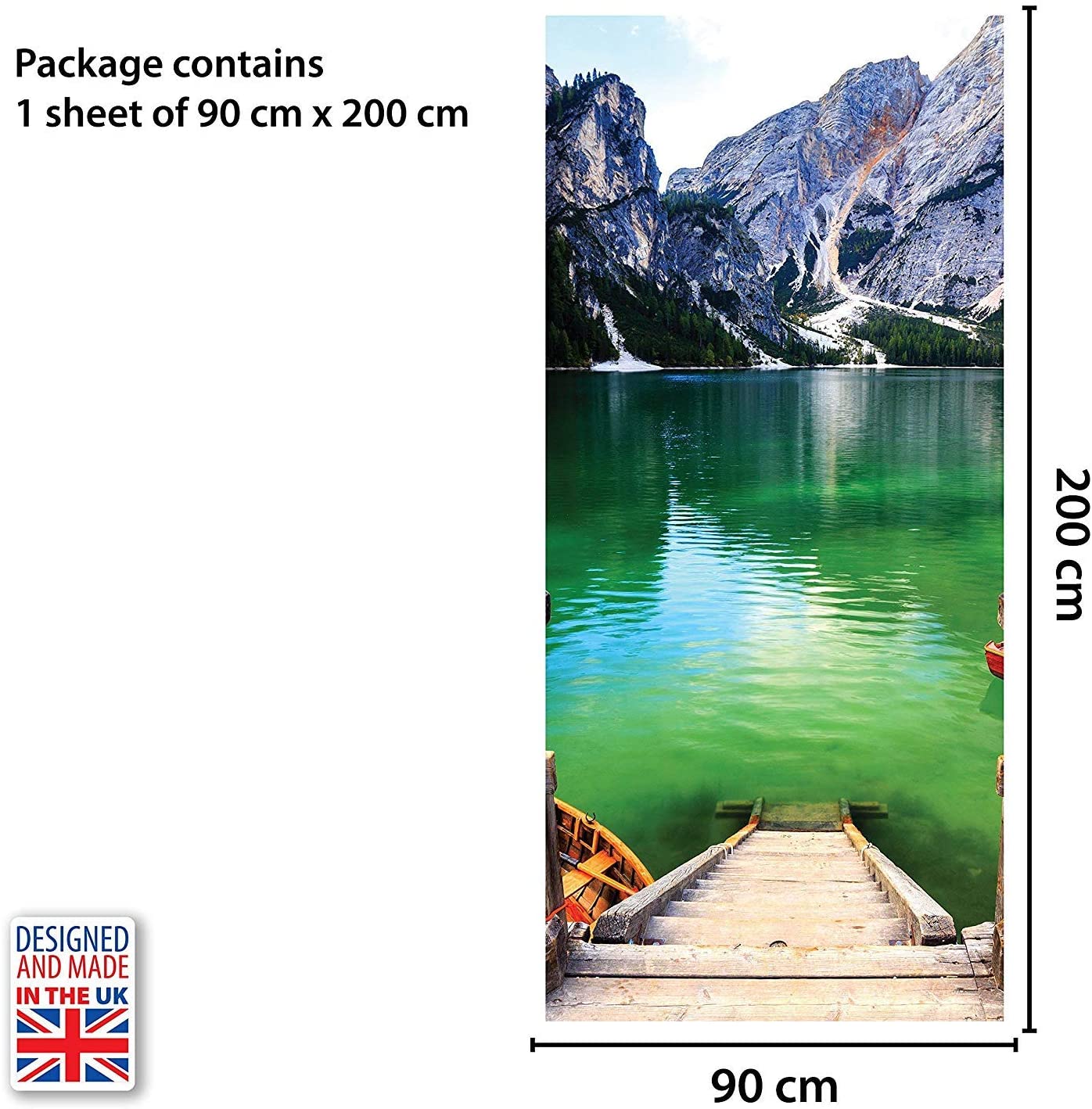 WALPLUS Mountain Landscape Wall Sticker, Vinyl, Multi-Colour, 103 x 5.4 x 5.4 cm - Image 3