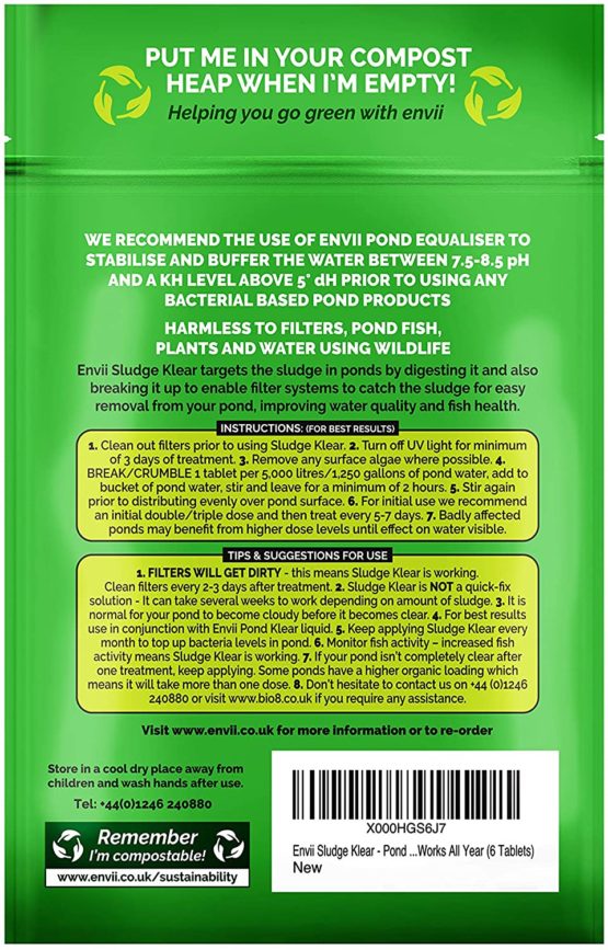 envii Sludge Klear – Pond Sludge Remover Treatment Works Down To 4°C – Treats Up To 30,000 Litres - Image 2