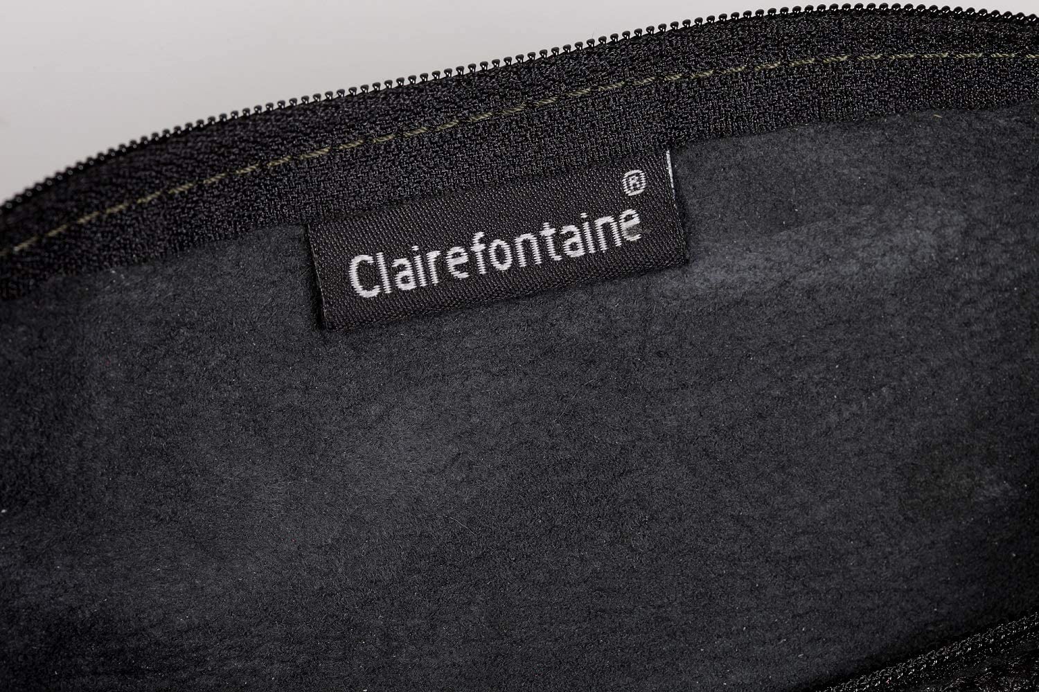 Clairefontaine 8324C, One Round Schoolbag, Dimensions: diameter 3,5 x 18 cm, Made of Genuine Lambskin Leather, Black Colour - Image 2