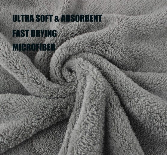 Microfibre Car Drying Towels Car Washing Cloths For Drying Cleaning Grey 3Pack 40X60CM - Image 4