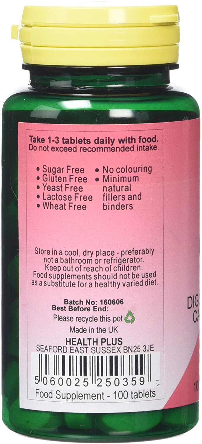 Health Plus Caprylic Acid 350mg Digestive Health Supplement - 100 Tablets - Image 2
