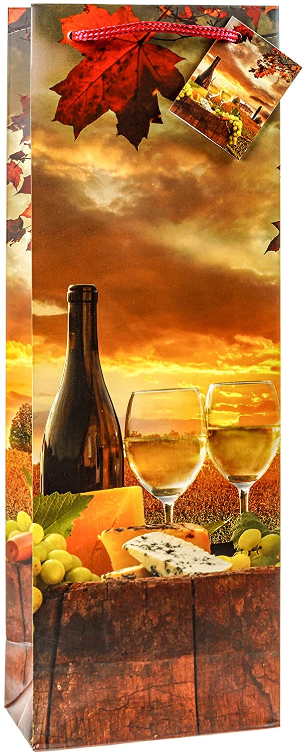 TSI 82280 gift bags Tuscany & Venice, Pack of 12, size: bottle large (14 x 4,5 x 3 inch), Motif Tuscany & Venice, 1 count (Pack of 12) - Image 3