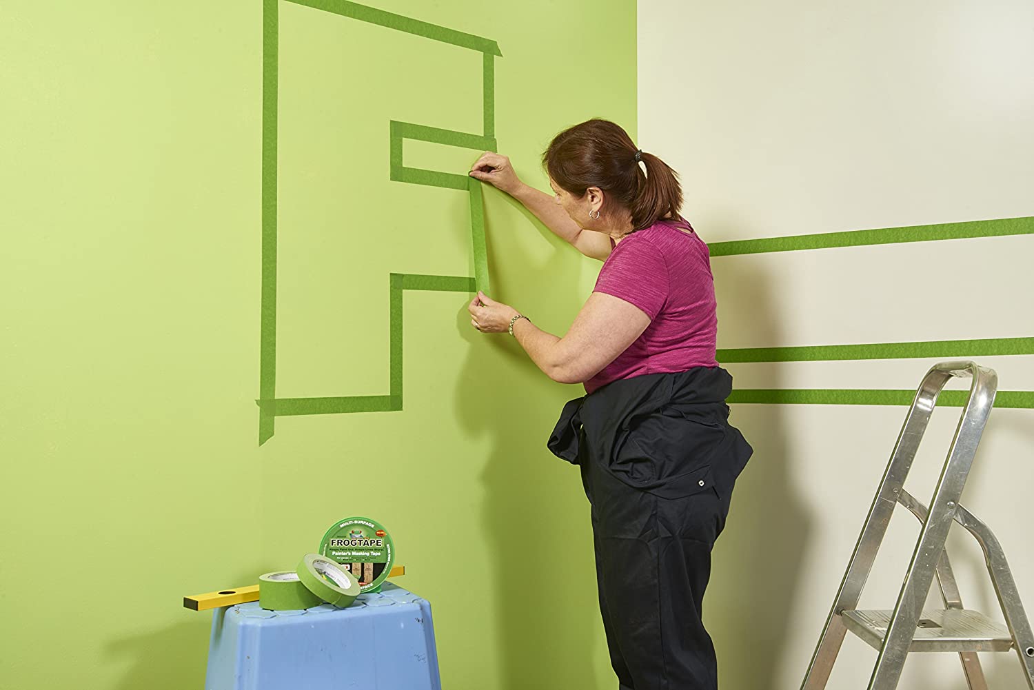 Frog Tape Green Multi Surface Painters Masking Tape, Indoor Painting and Decorating For Sharp Lines and No Paint Bleed 24mm X 41.1m - Image 4